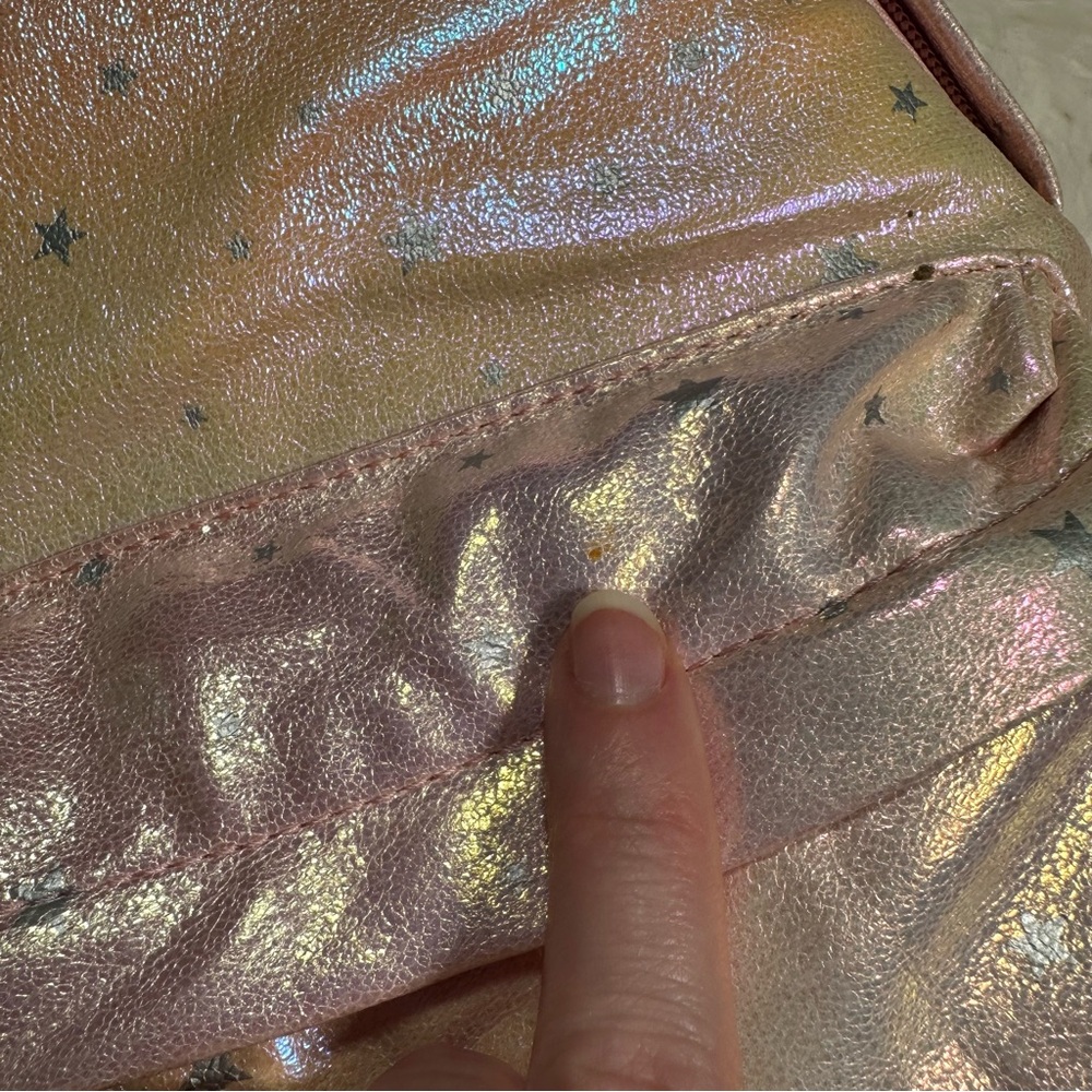 Dolls Kill • Iridescent Pastel Stars Mini Backpack - Picture 12 of 13